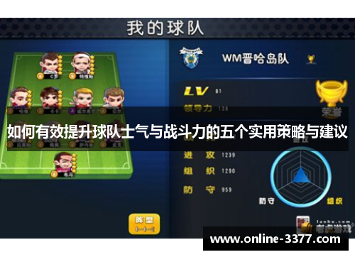 如何有效提升球队士气与战斗力的五个实用策略与建议